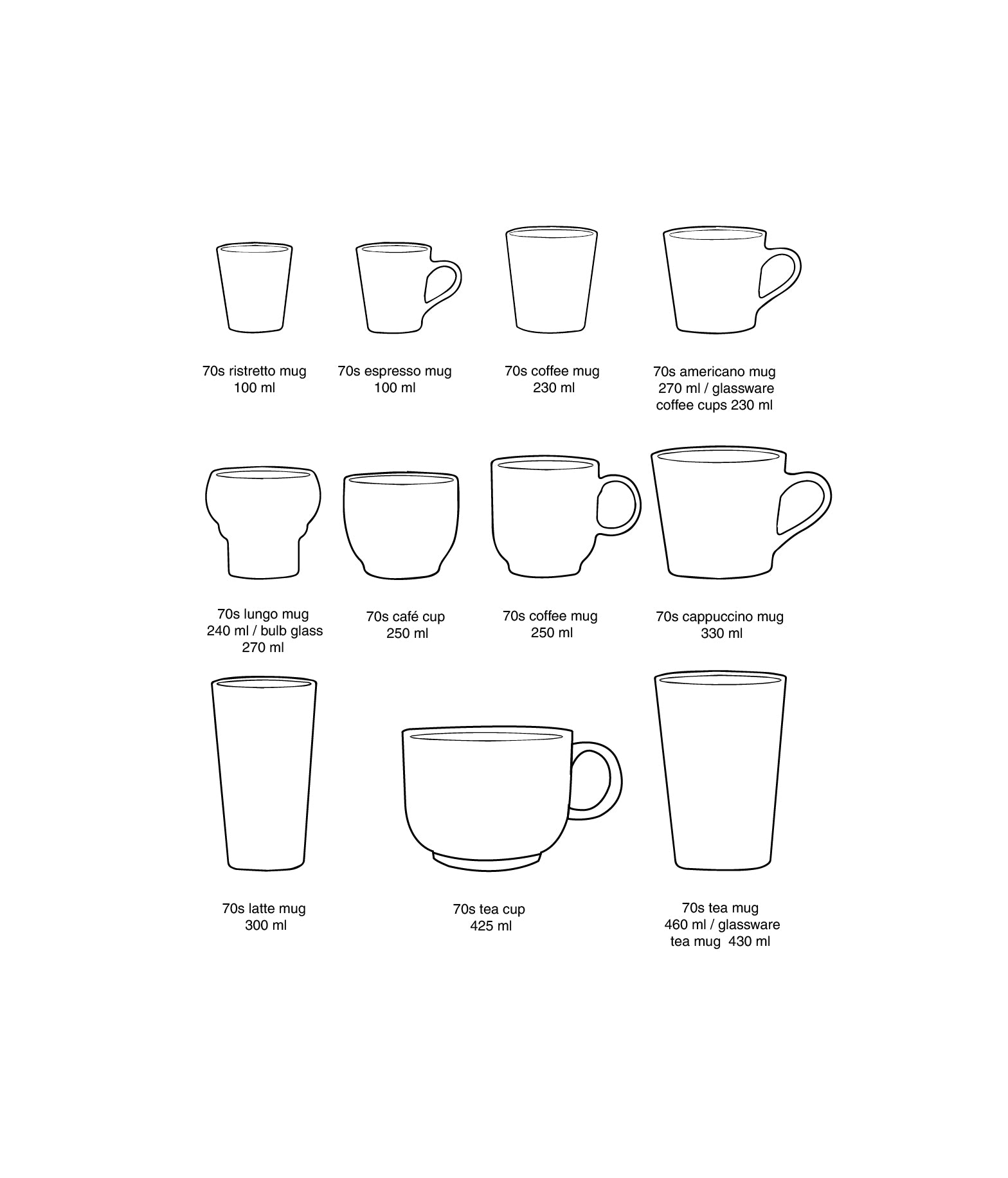70's Ceramics Americano Mug  Glint - LEEF mode en accessoires