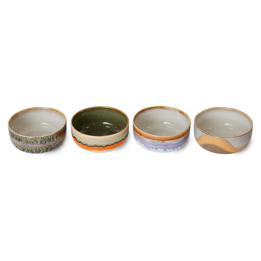 70's Ceramics Dessert Bowls Oasis - LEEF mode en accessoires