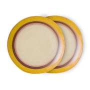 70's Ceramics Dinner Plates Coconut - LEEF mode en accessoires