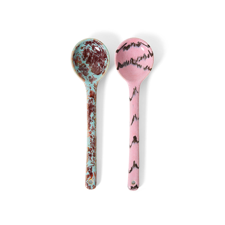 70's Ceramics Serving Spoons (set of 2) Sprinkle - LEEF mode en accessoires