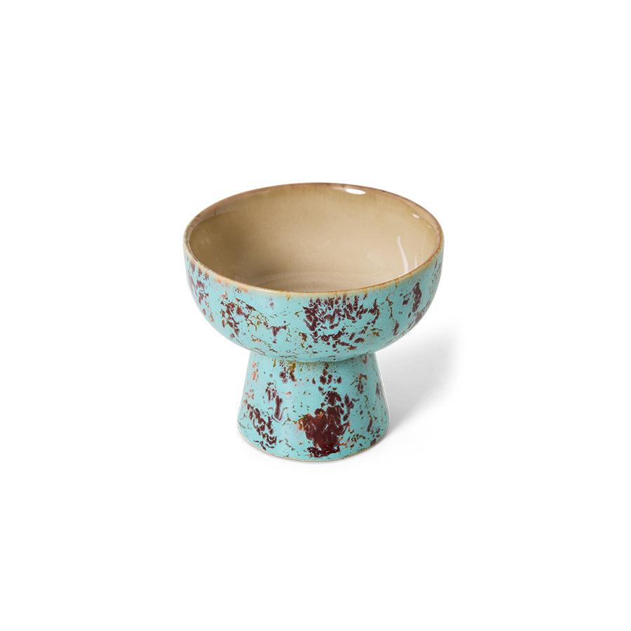 70's Ceramics Tapas Bowl on Base S Patina - LEEF mode en accessoires