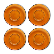 70's Glassware Saucers Amber Brown - LEEF mode en accessoires