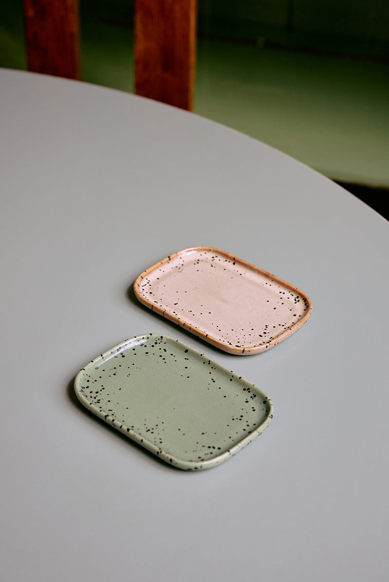 70s ceramics: small trays (set of 2) Crayon - LEEF mode en accessoires