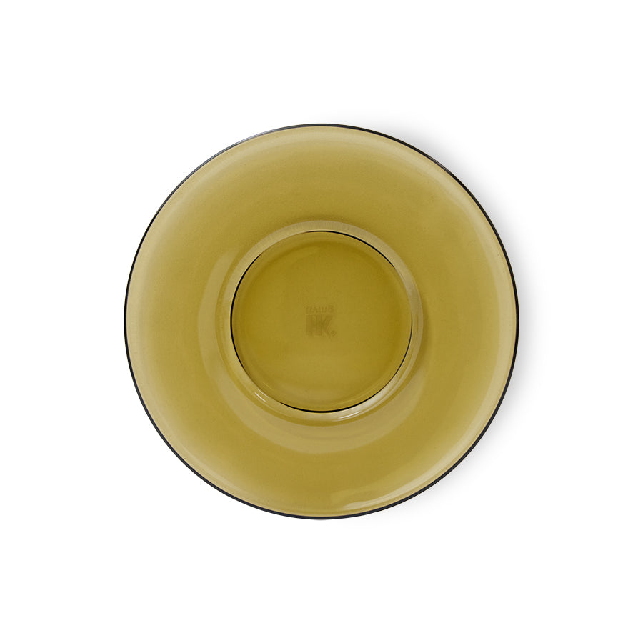 70's glassware saucers Mud Brown - LEEF mode en accessoires