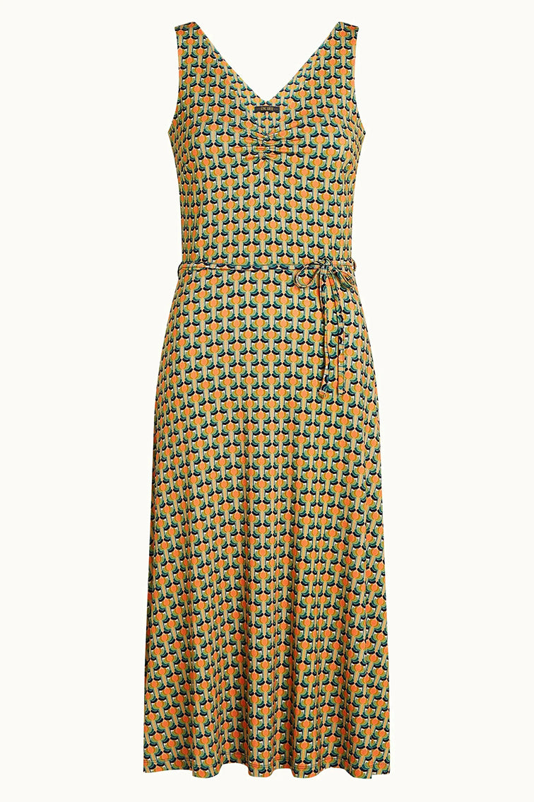 Anna dress Nova  942 Shell Orange - LEEF mode en accessoires
