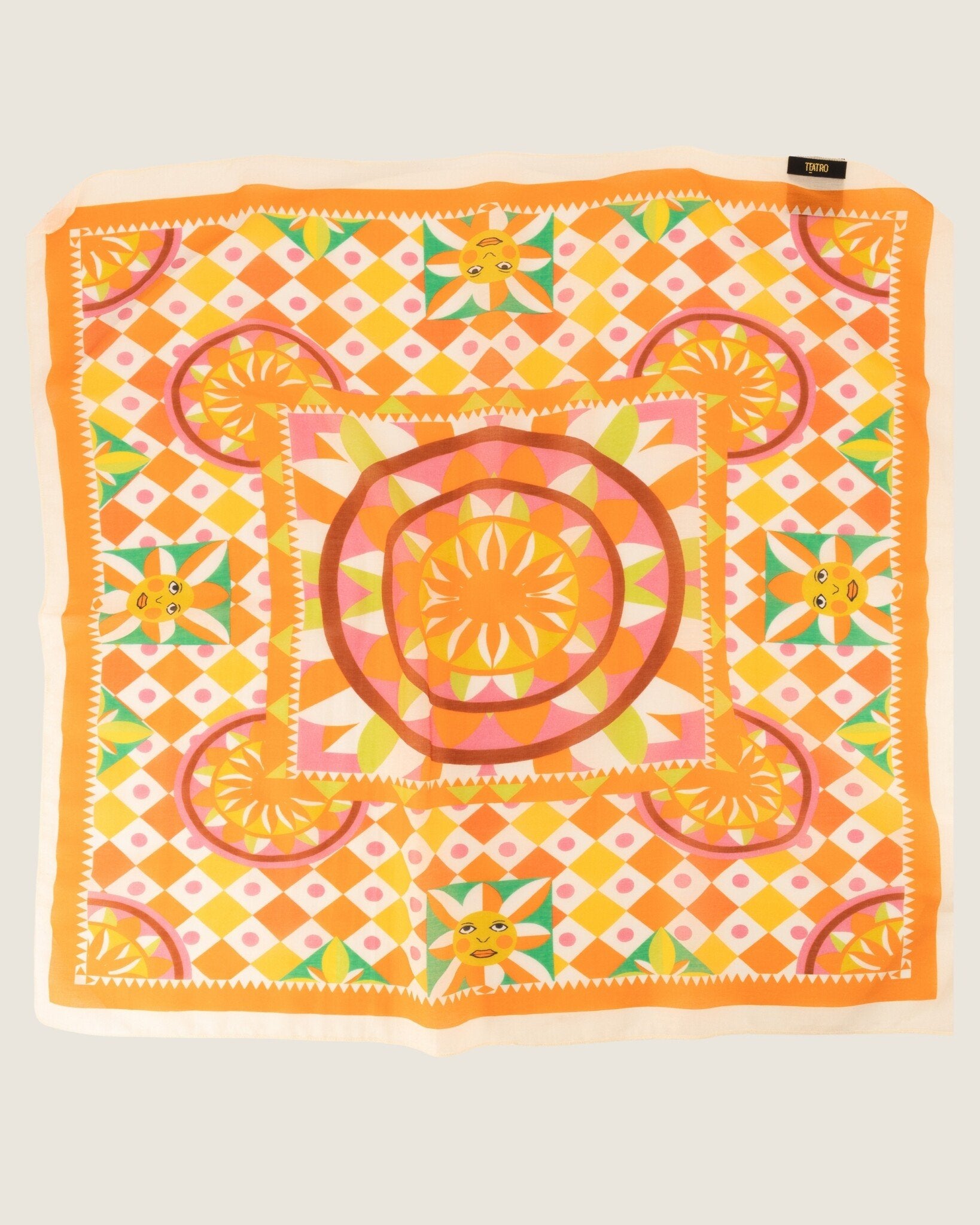 Astrid Groot Sjaals Oranje Sun - LEEF mode en accessoires