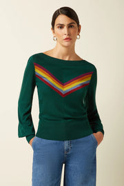Audrey Bell Top Azzy 219 Botanical Green - LEEF mode en accessoires