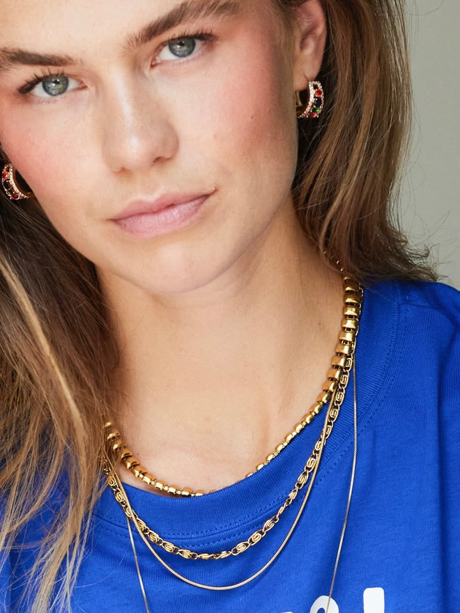 BREDE STRASS OORRINGEN Multicolori - LEEF mode en accessoires