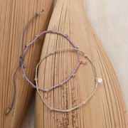 Beach Rose Quartz Anklet SC Rose quartz - LEEF mode en accessoires