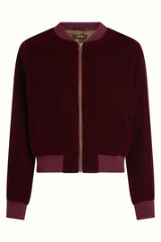 Bessie Jacket Gamine Velvet 607 Bordeaux Red - LEEF mode en accessoires