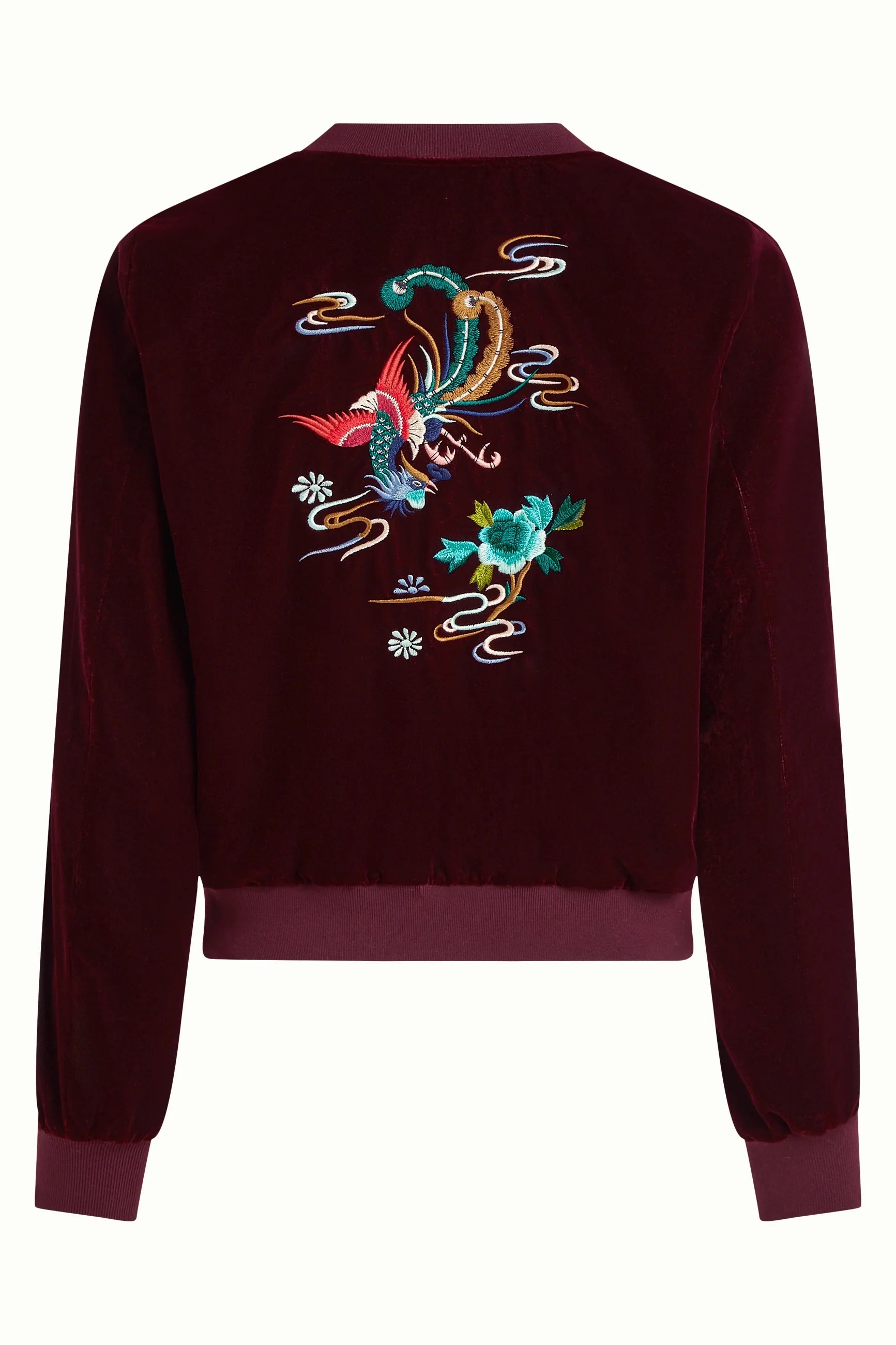 Bessie Jacket Gamine Velvet 607 Bordeaux Red - LEEF mode en accessoires