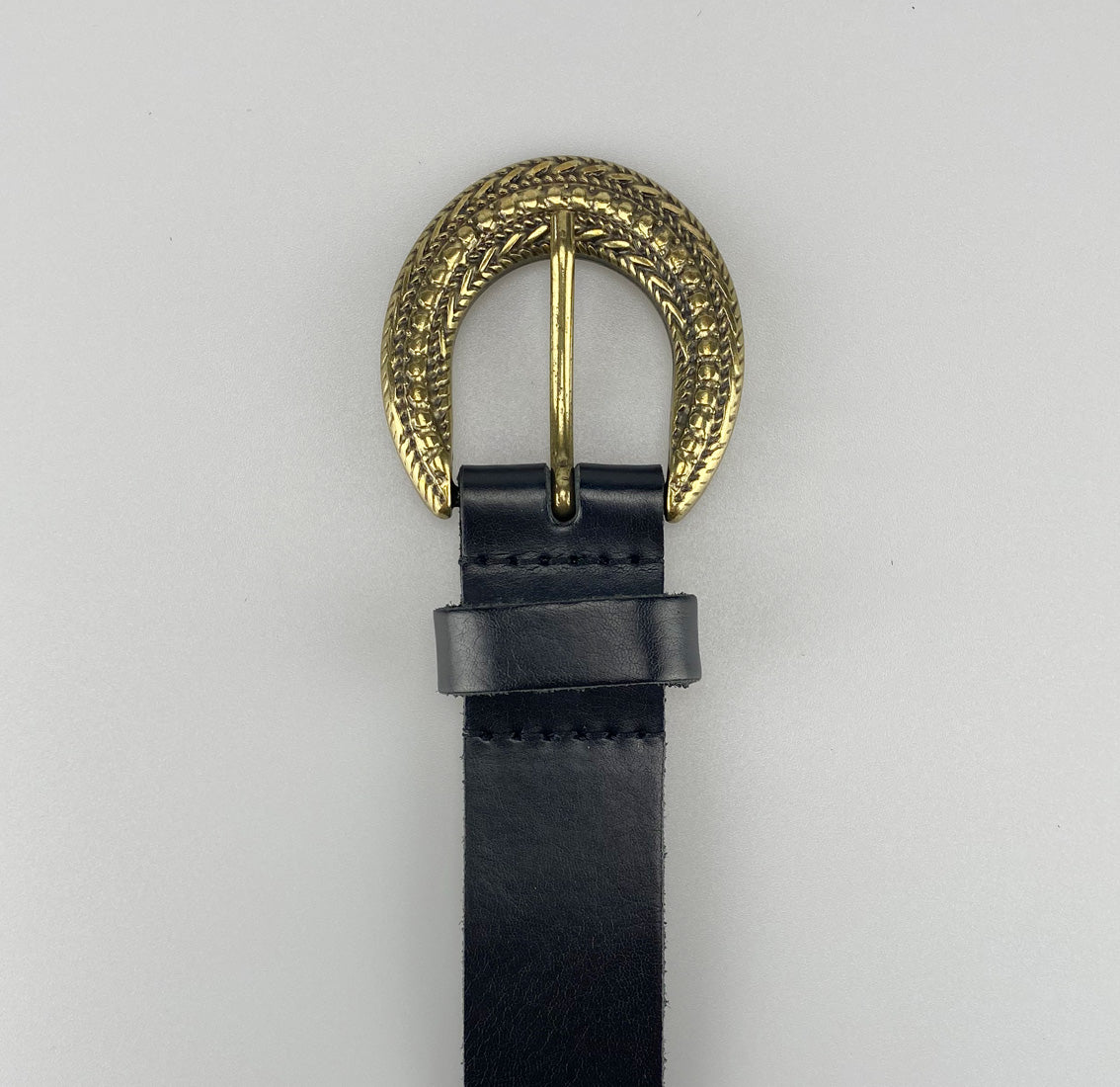 Bewerkte U-vorm Gesp 3cm black - LEEF mode en accessoires