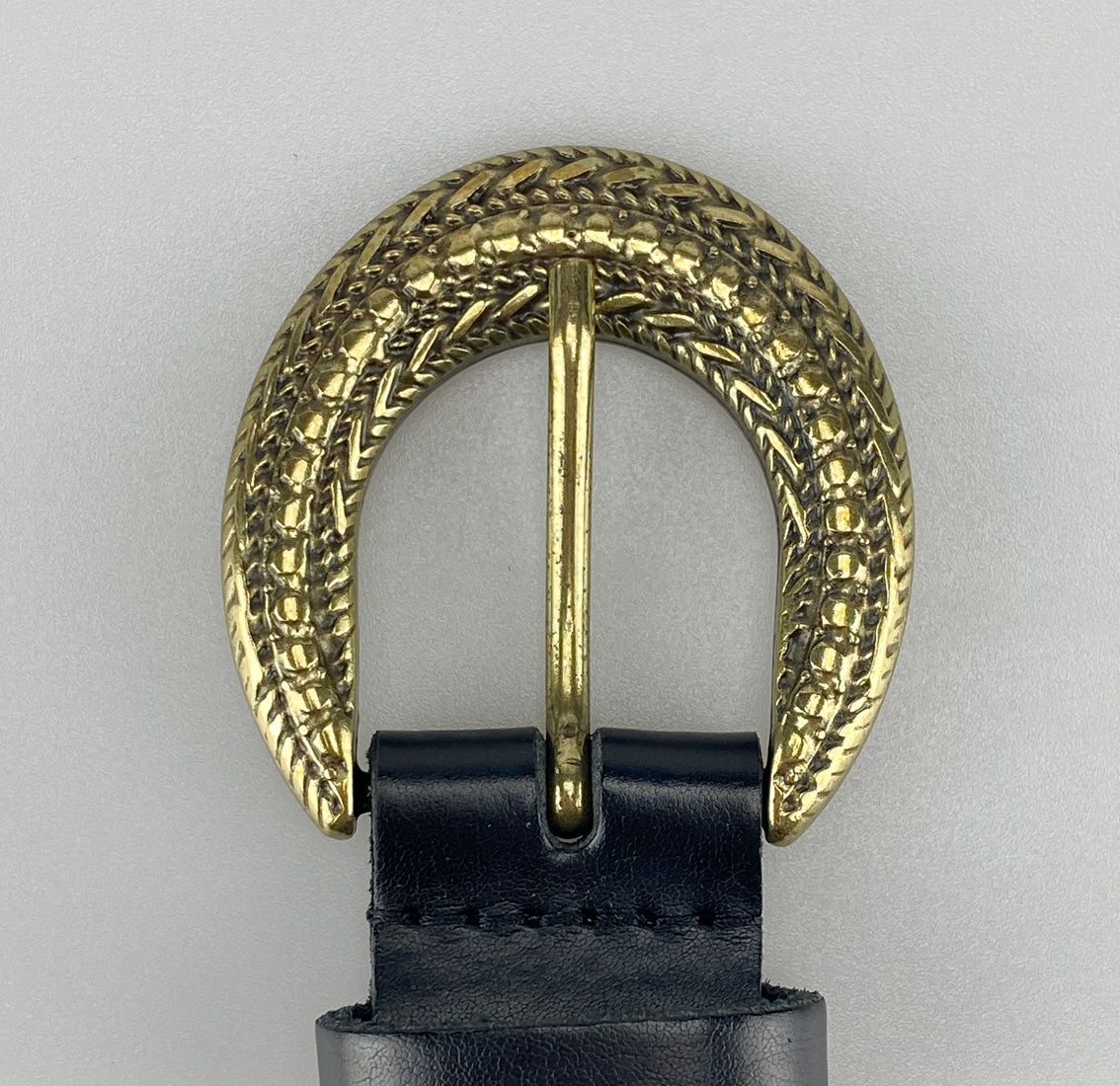 Bewerkte U-vorm Gesp 3cm black - LEEF mode en accessoires