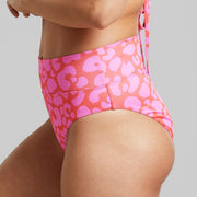 Bikini Pants Slite Painted Leopard Red Painted Leopard Red - LEEF mode en accessoires