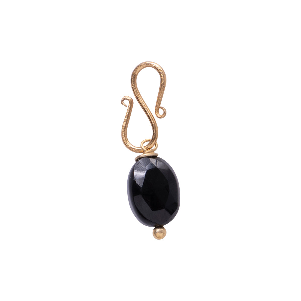 Black Onyx Faceted Gemstone Pendant GP - LEEF mode en accessoires