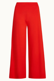 Border Palazzo Cropped Pants Milano Crepe 653 Fire red - LEEF mode en accessoires
