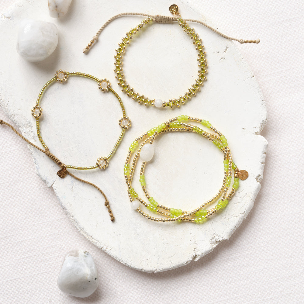 Botanic Moonstone Bracelet GC Moonstone - LEEF mode en accessoires