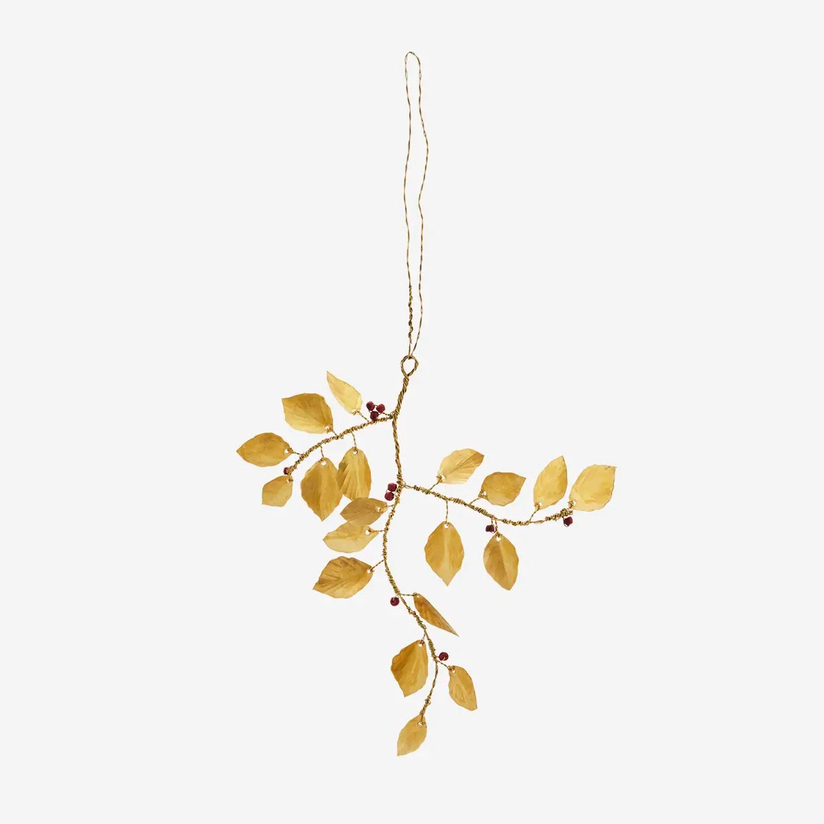Brass Branch w/Beads Brass Red - LEEF mode en accessoires