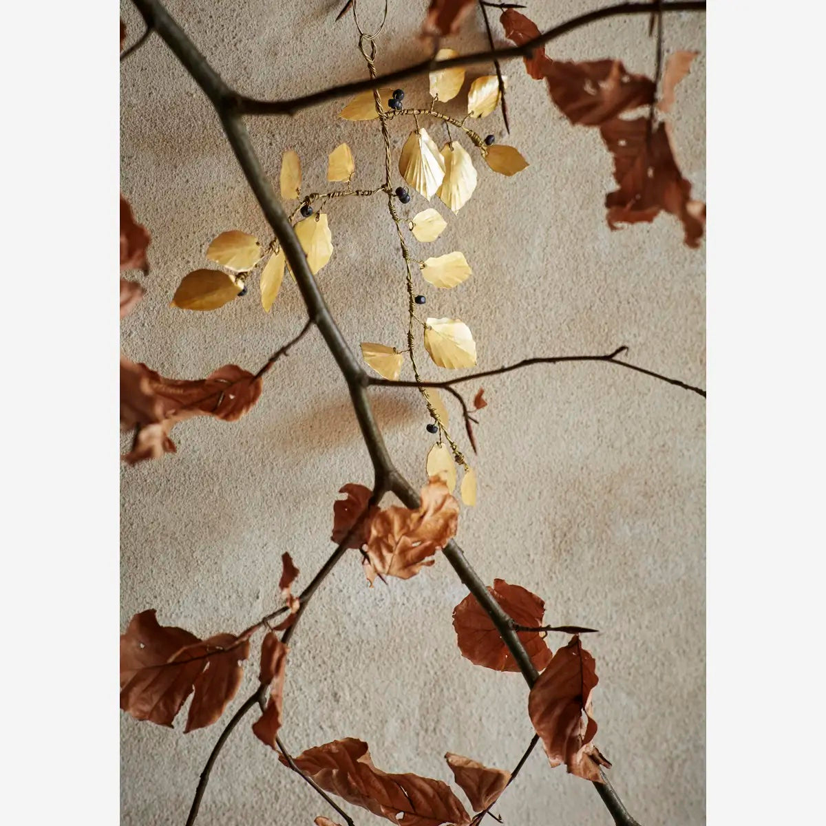 Brass Branch w/Beads Brass - LEEF mode en accessoires