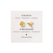 Brooch Hibiscus - Hummingbird GP Gold - LEEF mode en accessoires