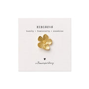Brooch Hibiscus GP Gold - LEEF mode en accessoires