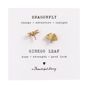 Brooche Set Dragonfly - Ginko GP Gold - LEEF mode en accessoires