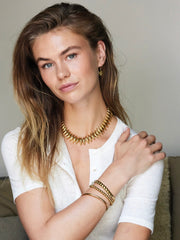 CONE KETTING XL goud - LEEF mode en accessoires