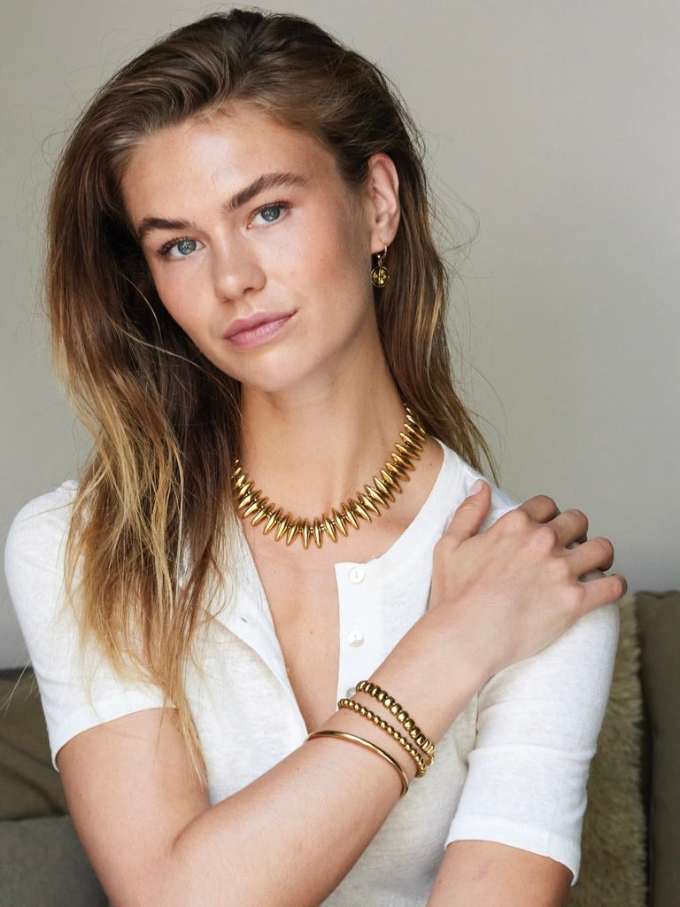 CONE KETTING XL goud - LEEF mode en accessoires