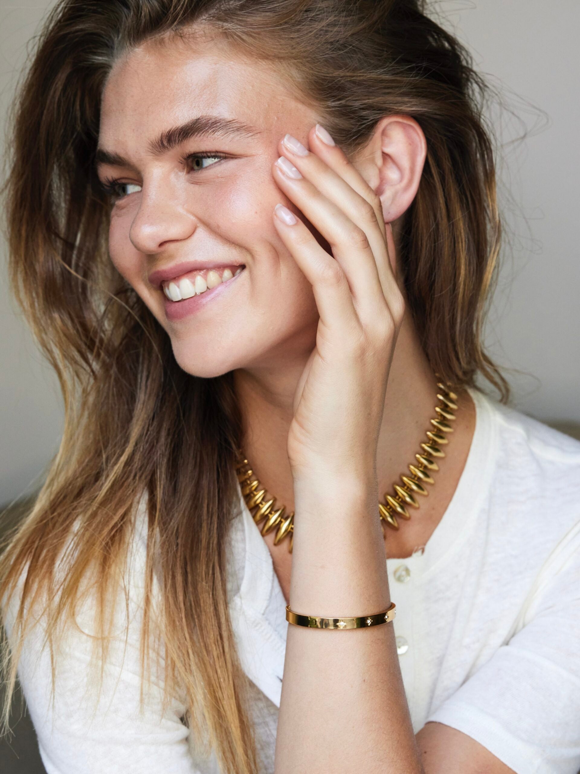 CONE KETTING XL goud - LEEF mode en accessoires