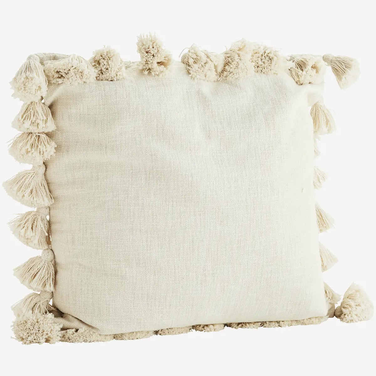 CUSHION  W/ TASSELS (60x60) Off white - LEEF mode en accessoires