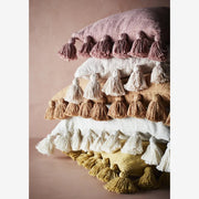 CUSHION  W/ TASSELS (60x60) Off white - LEEF mode en accessoires