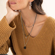 Calm Black Onyz Necklace SC Black onyx - LEEF mode en accessoires