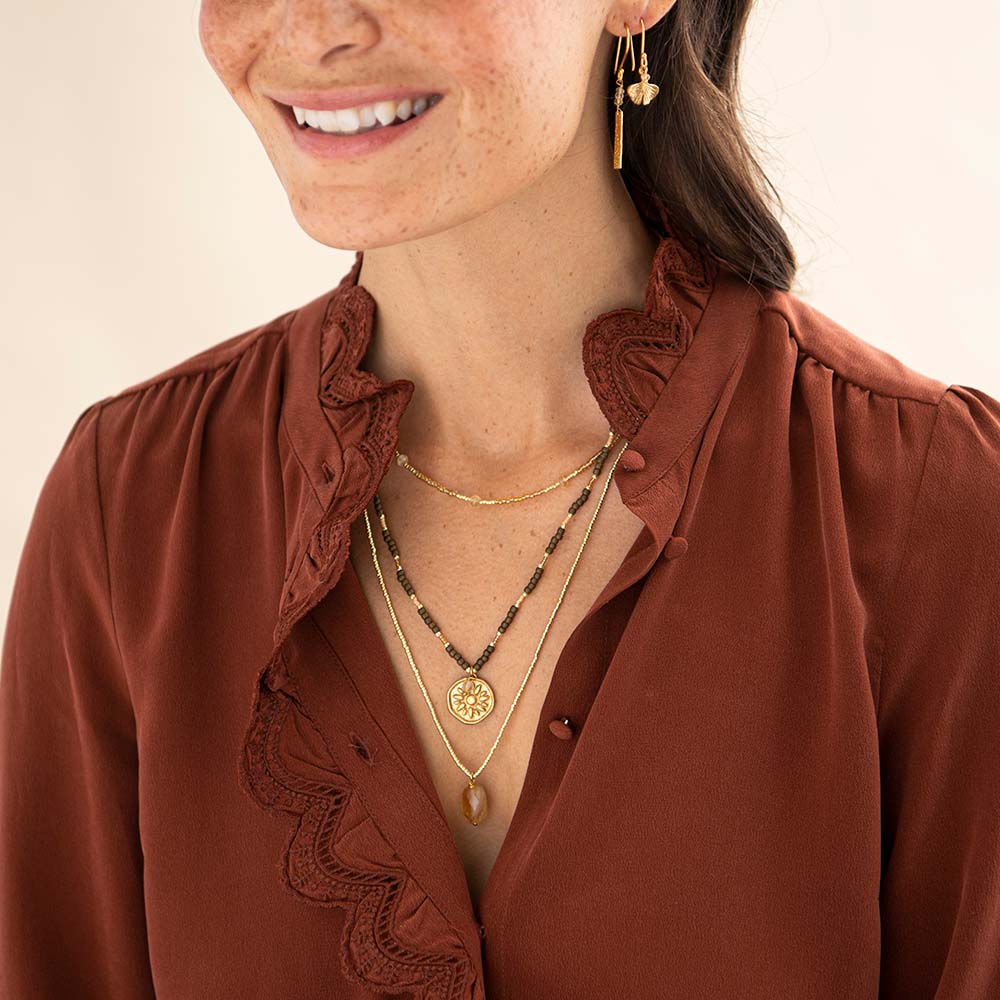 Calm Citrine Necklace GC Citrine - LEEF mode en accessoires