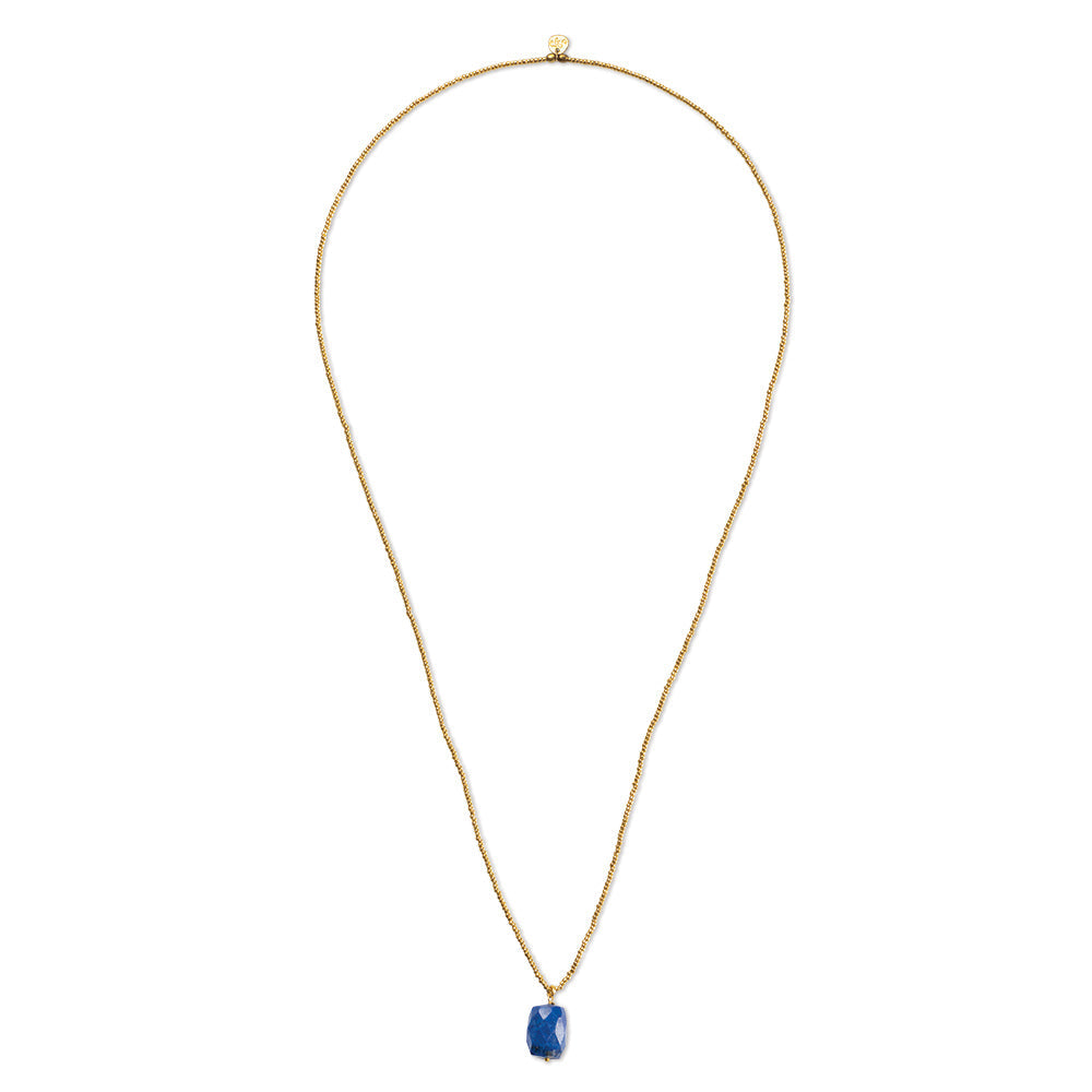 Calm Lapis Lazuli Gold Colored Necklace Lapis Lazuli - LEEF mode en accessoires