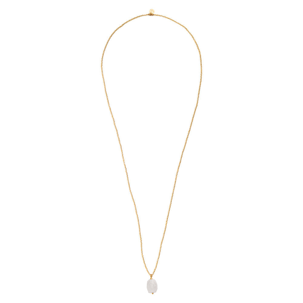Calm Moonstone Gold Colored Necklace Moonstone - LEEF mode en accessoires
