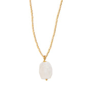 Calm Moonstone Gold Colored Necklace Moonstone - LEEF mode en accessoires