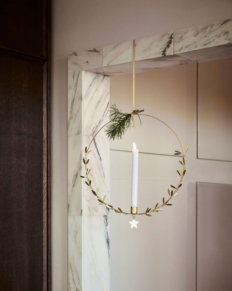 Candle holder, HDMistel Brass finish - LEEF mode en accessoires