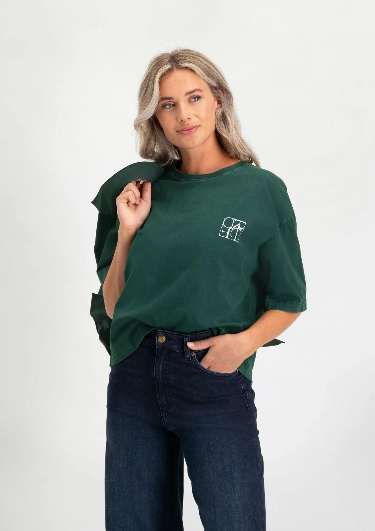 Charlie Tee 1838 Washed Green gables - LEEF mode en accessoires