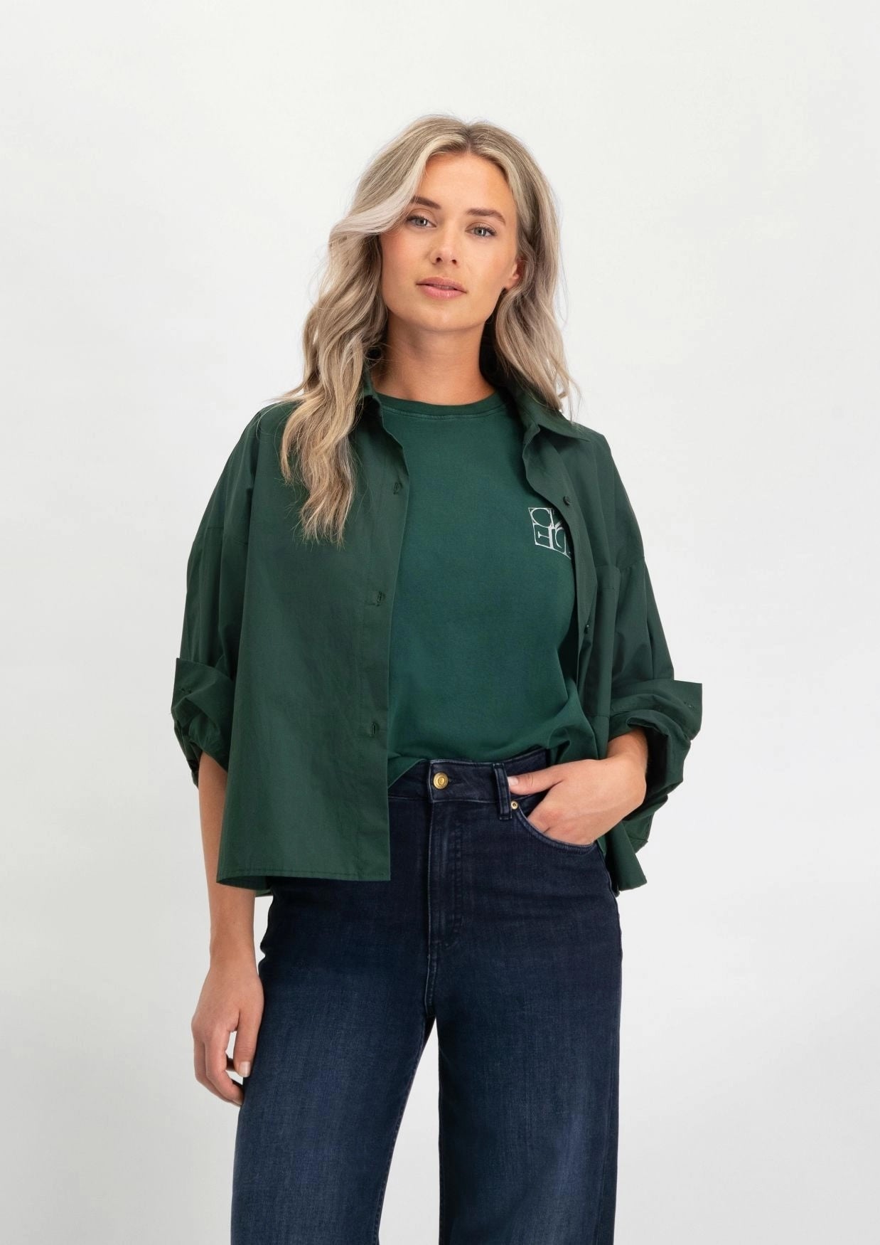 Charlie Tee 1838 Washed Green gables - LEEF mode en accessoires