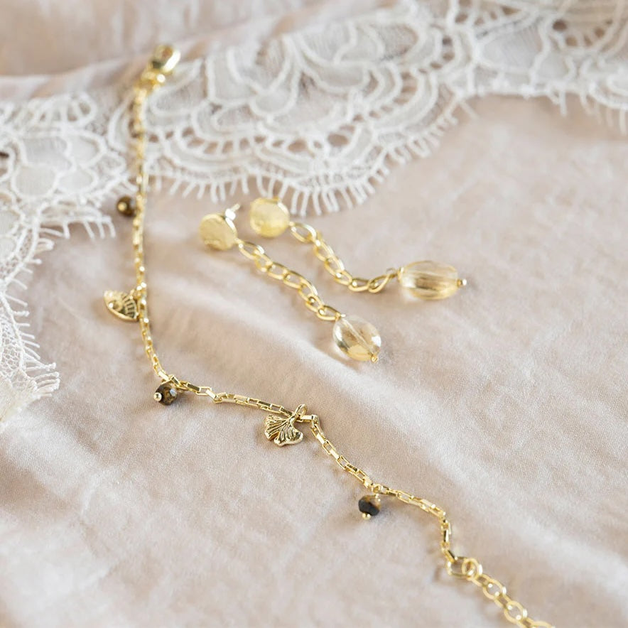 Charmed Tiger Eye Bracelet Gold Plated Tiger eye - LEEF mode en accessoires