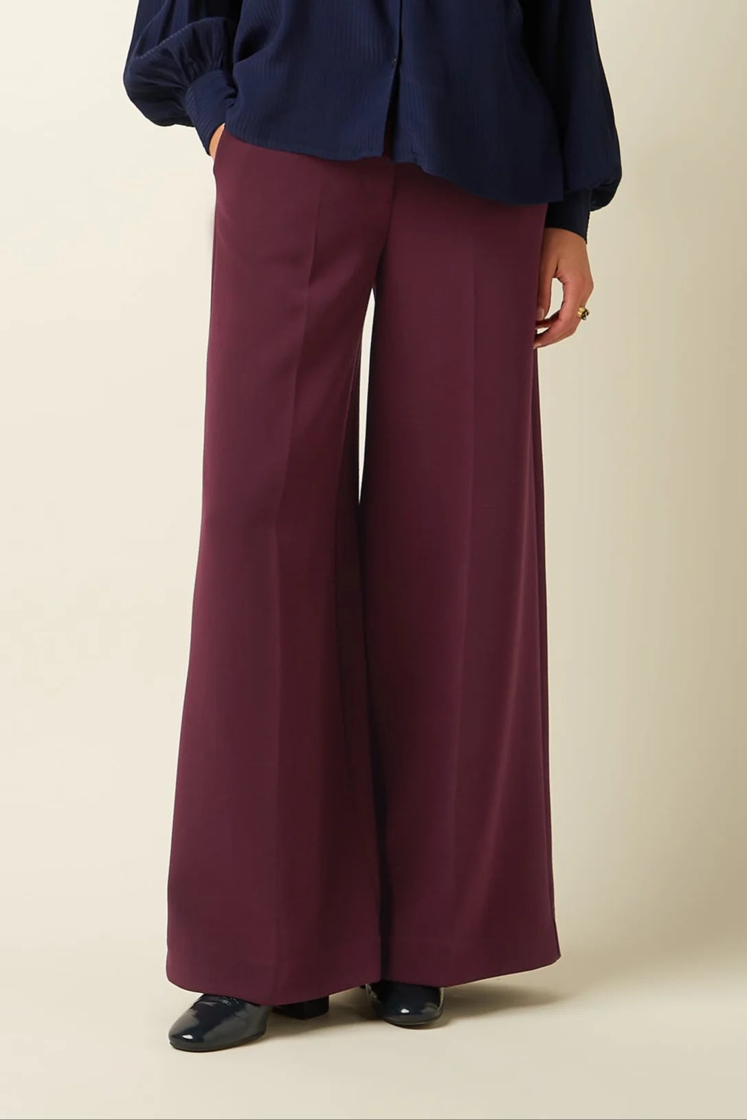 Chloe Pants Petit Malone 607 Bordeaux Red - LEEF mode en accessoires