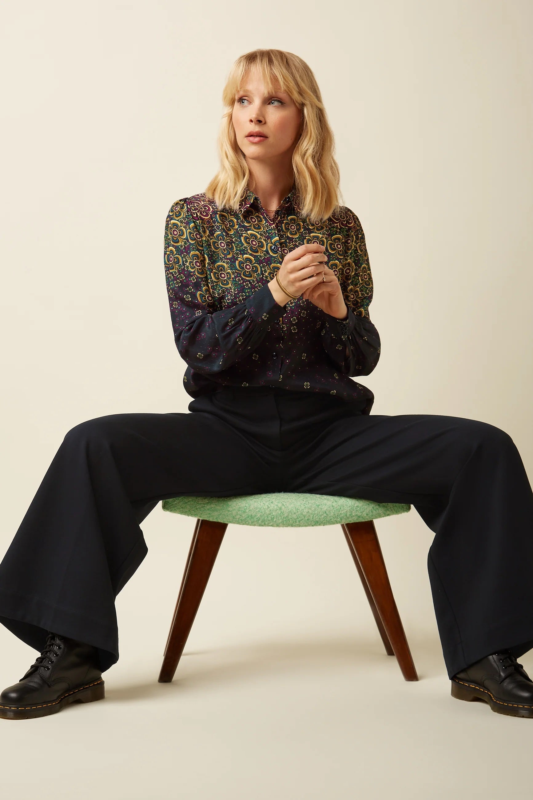 Chloe Pants Petit Uni Rodeo 001 Black - LEEF mode en accessoires