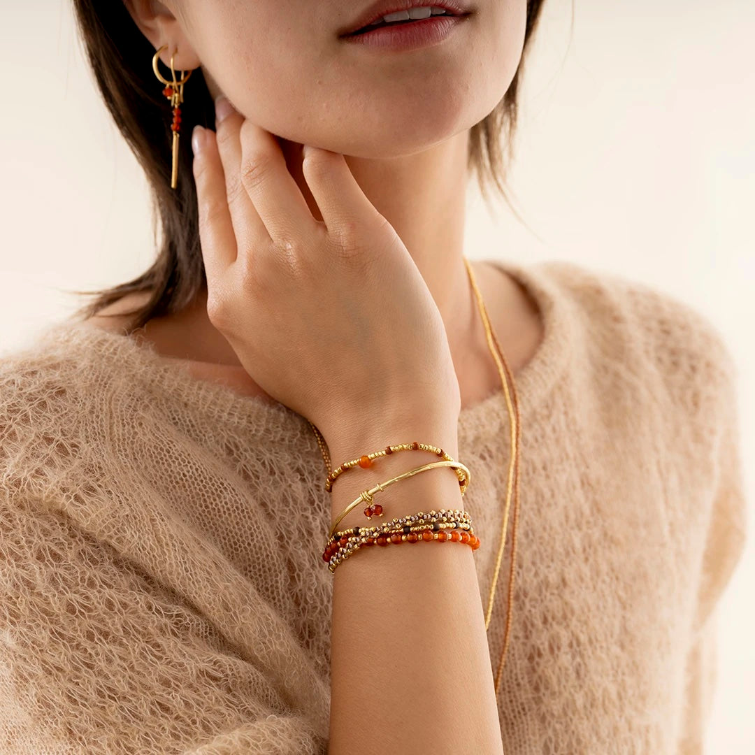 Clever Carnelian Bracelet GC - LEEF mode en accessoires