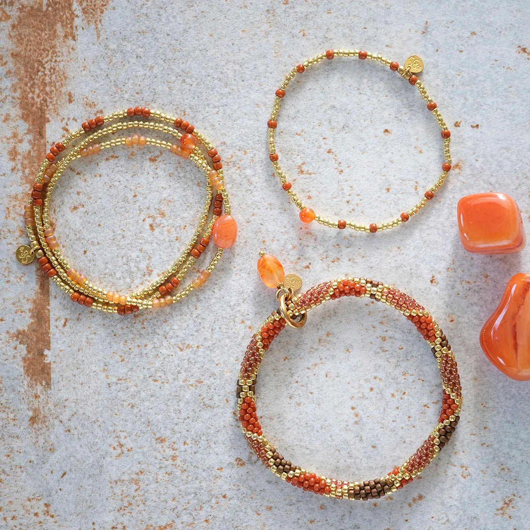Clever Carnelian Bracelet GC - LEEF mode en accessoires