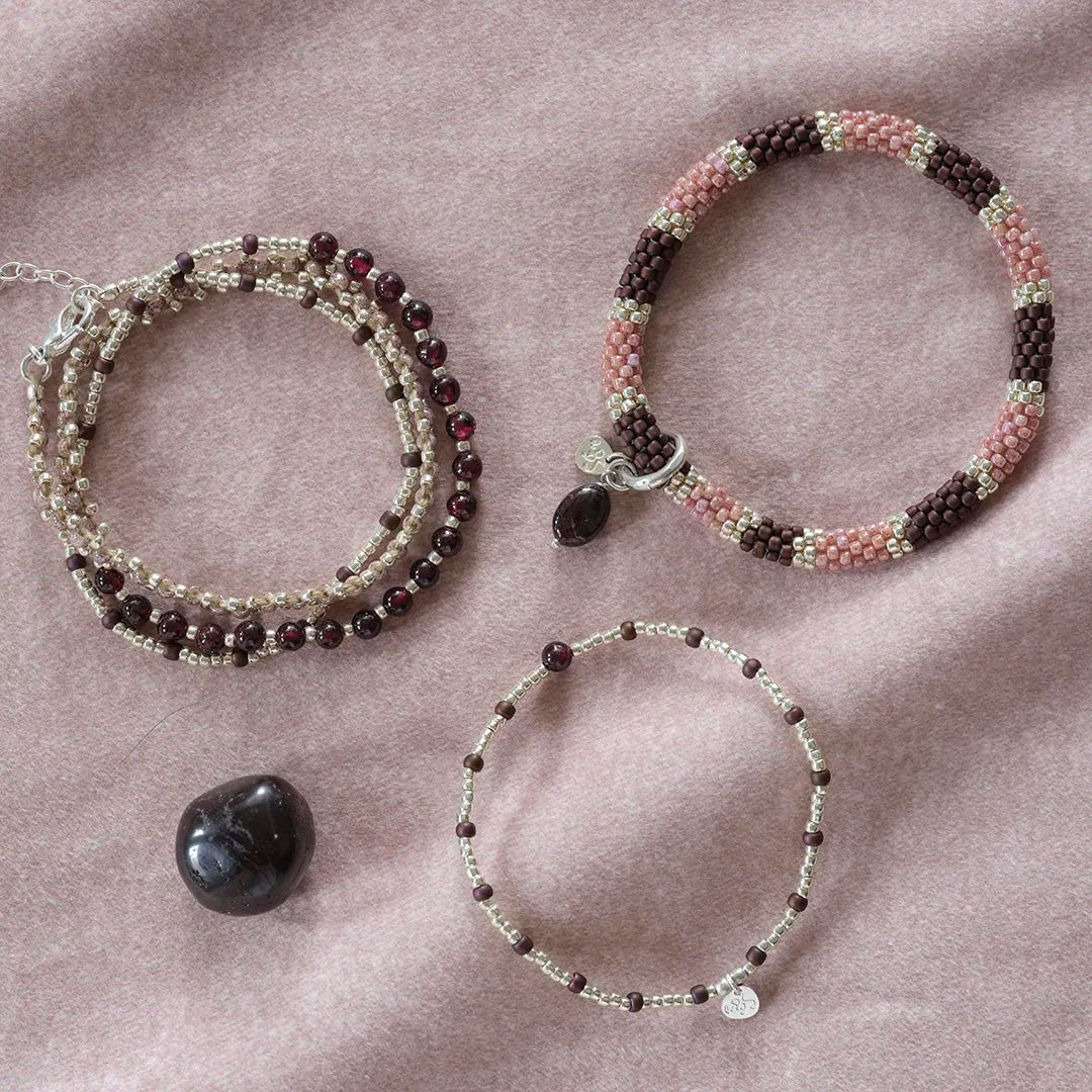 Clever Garnet Bracelet SC - LEEF mode en accessoires