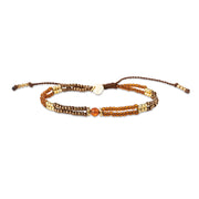 Compassionate Carnelian Bracelet Gold Colored Carnelian - LEEF mode en accessoires