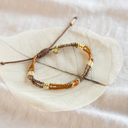 Compassionate Carnelian Bracelet Gold Colored Carnelian - LEEF mode en accessoires