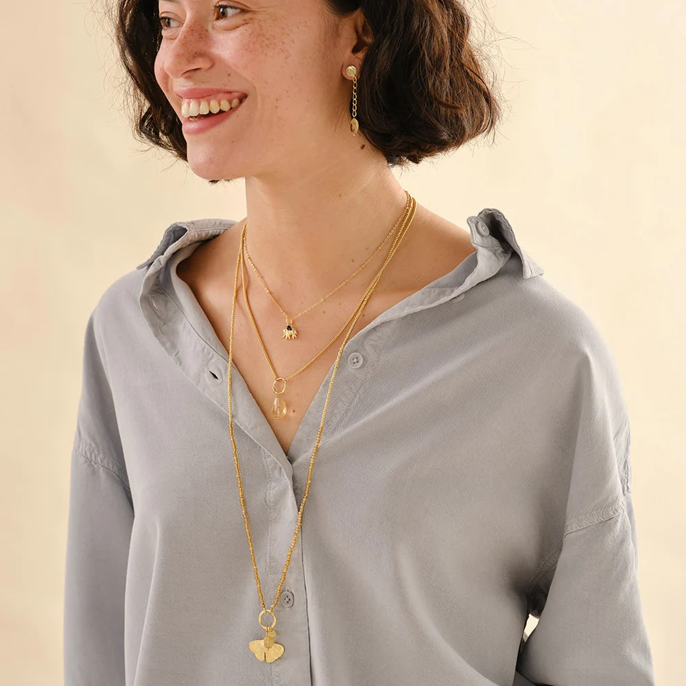 Convinced Lapis Lazuli Necklace Gold PLated Lapis Lazuli - LEEF mode en accessoires