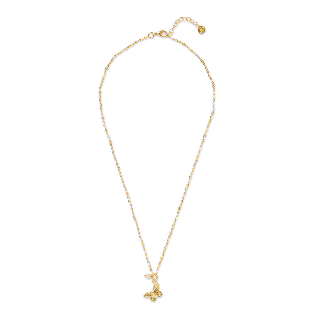 Convinced Rose Quartz Necklace GP Rose quartz - LEEF mode en accessoires