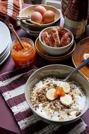 Cotton Napkins Striped 30x30 per 2 Striped Burgundy - LEEF mode en accessoires